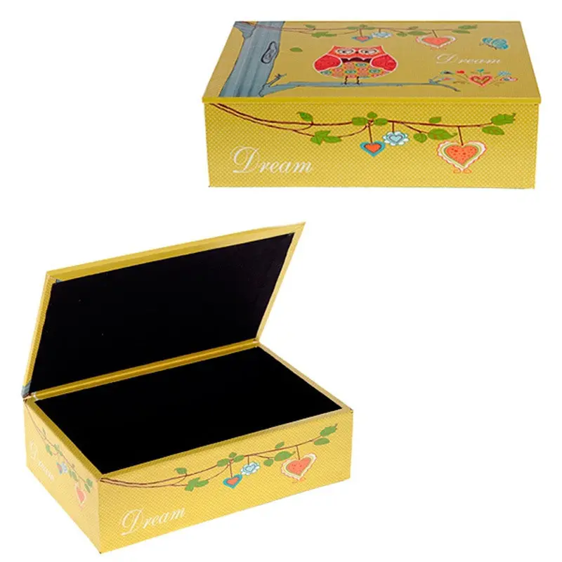 Home Decoration Storage Box Women Makeup Organizer Case Drawer With Mirror 89969 7