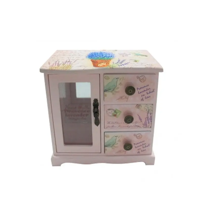 Home Decoration Storage Box Women Makeup Organizer Case Drawer With Mirror 89969 8