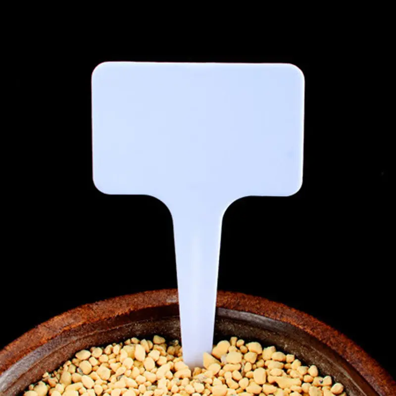 Home Garden Farm 100Pcs/Pack T Type Plastic Plant Nursery Stake Tags Labels Pot Makers 85029 1