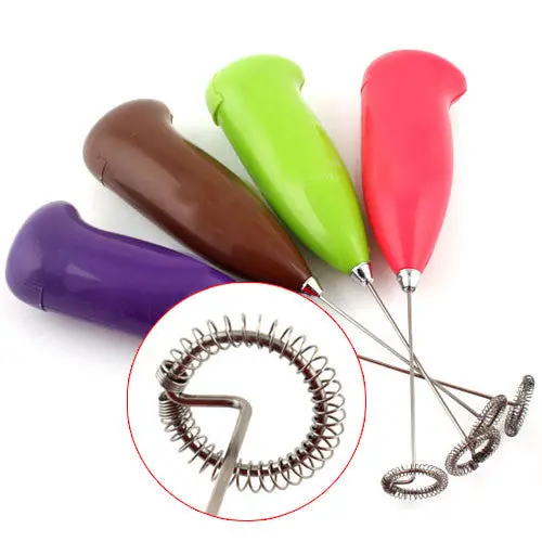 Home Kitchen Portable Electric Handle Coffee Milk Egg Beater Whisk Frother 3537 2