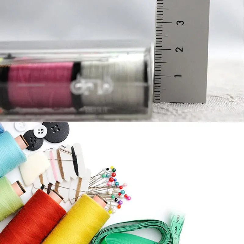 Home Lifelimited And More Transparent Pp Box Scissor Needle Thread Threader Measure Thimble Sewing Kit 69996 1