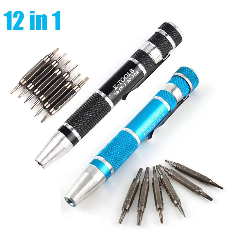 Home Portable 12 Kinds Precision Pen Screw Driver Set Kit Mobile Tool 7259 1