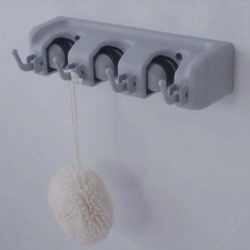 Home Portable 3 Position Wall Mount Kitchen Storage Rack Mop Broom Organizer Holder Tool Hook 47880 2
