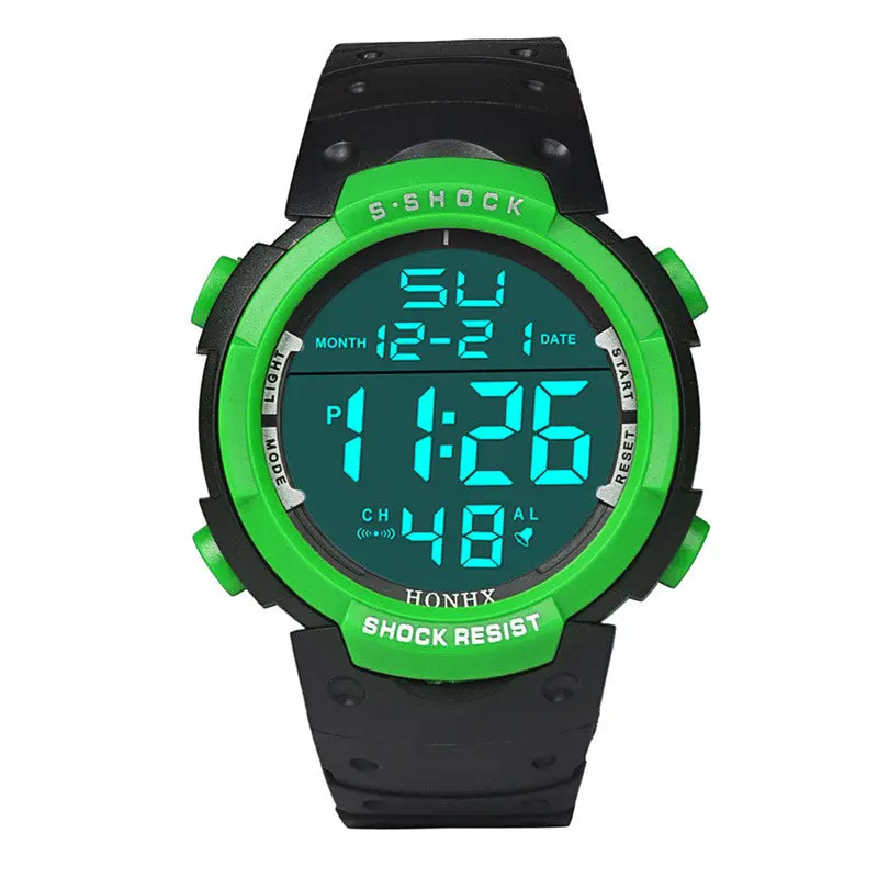 Honhx Sport Watch Waterproof Reloj Hombre Men's Boy Lcd Digital Stopwatch Date Rubber Watch Famous Watches Feida 3