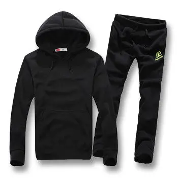 Hooded Jackets+Pantssuits Sportswear Sweatshirts Pants Trousers Casual Slim Fit Hooded Trouser 1