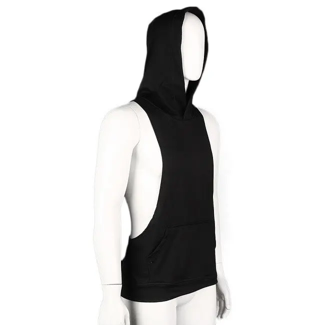 Hooded Vest Music Buliding Vest Euporean Vest Cotton Solid Body Building Tops Shirt Sleeveless 4 Colors 1