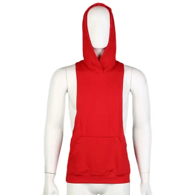 Hooded Vest Music Buliding Vest Euporean Vest Cotton Solid Body Building Tops Shirt Sleeveless 4 Colors 9