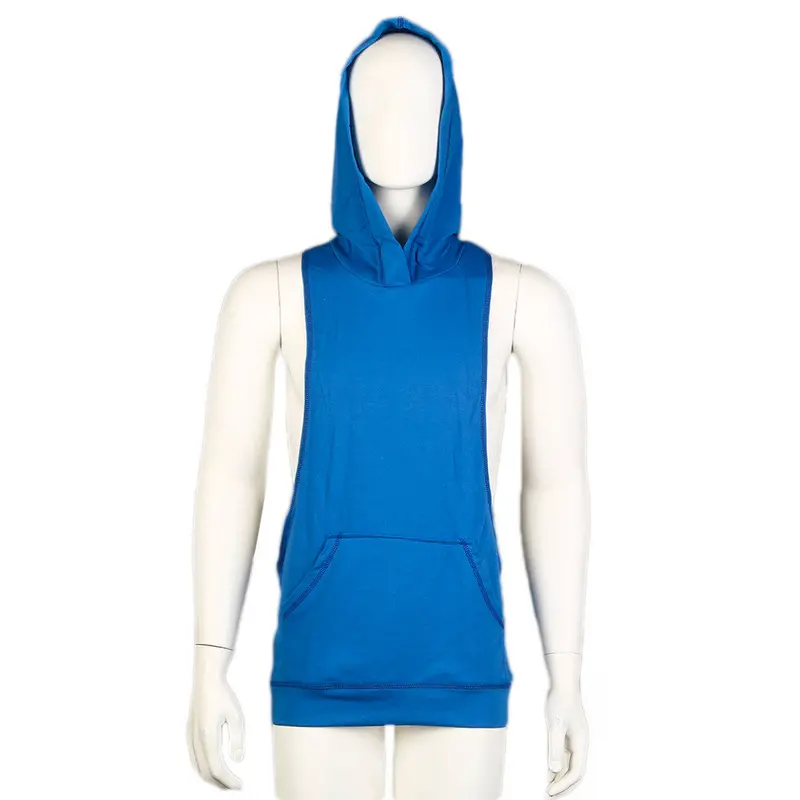 Hooded Vest Music Buliding Vest Euporean Vest Cotton Solid Body Building Tops Shirt Sleeveless 4 Colors 9