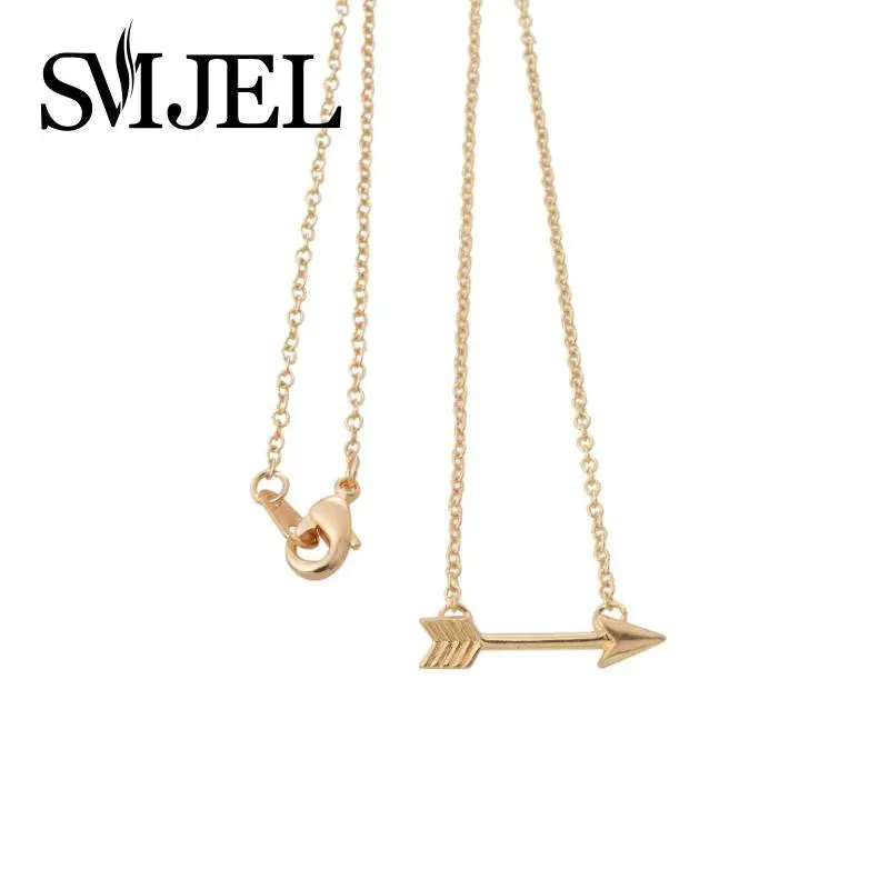 Horizontal Arrow Necklace Tiny Sideways Arrow Pendant Necklaces N003 1