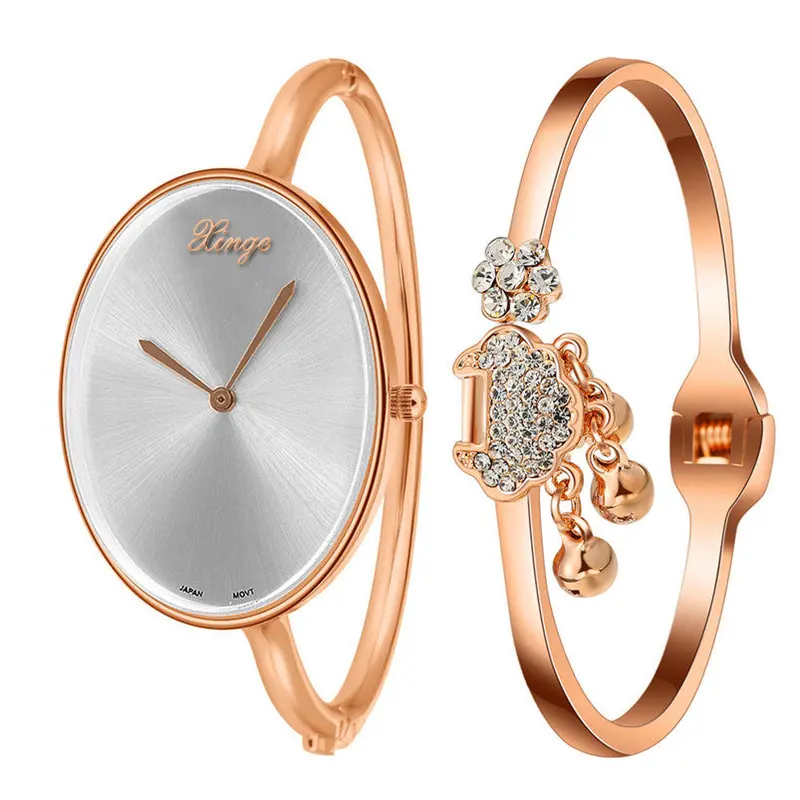 Horloges Vrouwen Gold Rhinestone Bangle Bracelet Watch Ladies Wristwatch Relogios Feminino Fast Shipping Feida 1