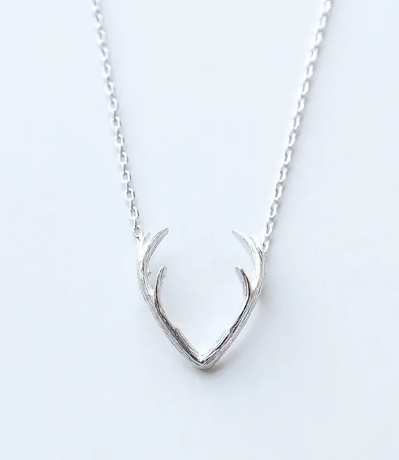 Horn Antler Necklaces Unique Animal Pendant Necklace Cute Deer Jewelry 30Pcs-N056 1
