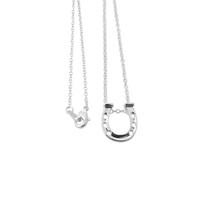 Horseshoe Necklace Silver Plated Pendant Party Necklace Simple Party Necklace Lucky 10Pcs-N152 1