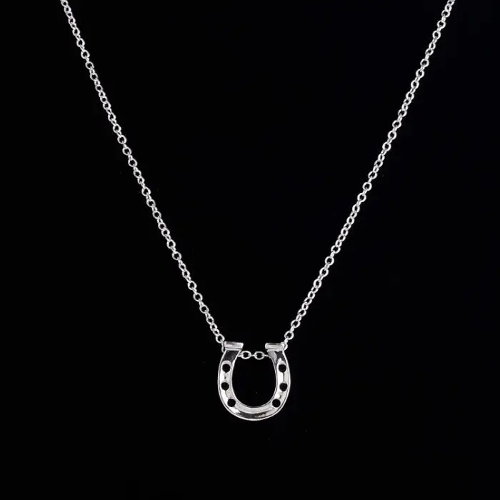Horseshoe Necklace Silver Plated Pendant Party Necklace Simple Party Necklace Lucky 10Pcs-N152 2