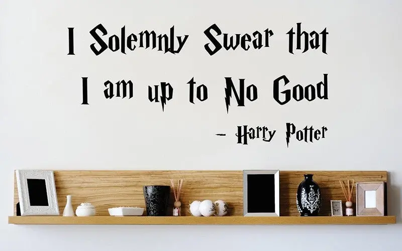 I Solemnly Swear That I Am Up Characters Wall Sticker Rmovable Waterproof Wall Sticker Text 84464 1