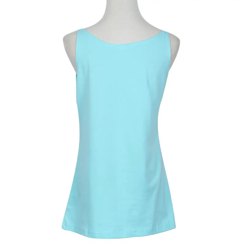 Increase The Size L-5Xl Blue Sexy Wild Casual Women Tank Shirt Tops Sleeveless Vest Cotton Loose Clothes 6