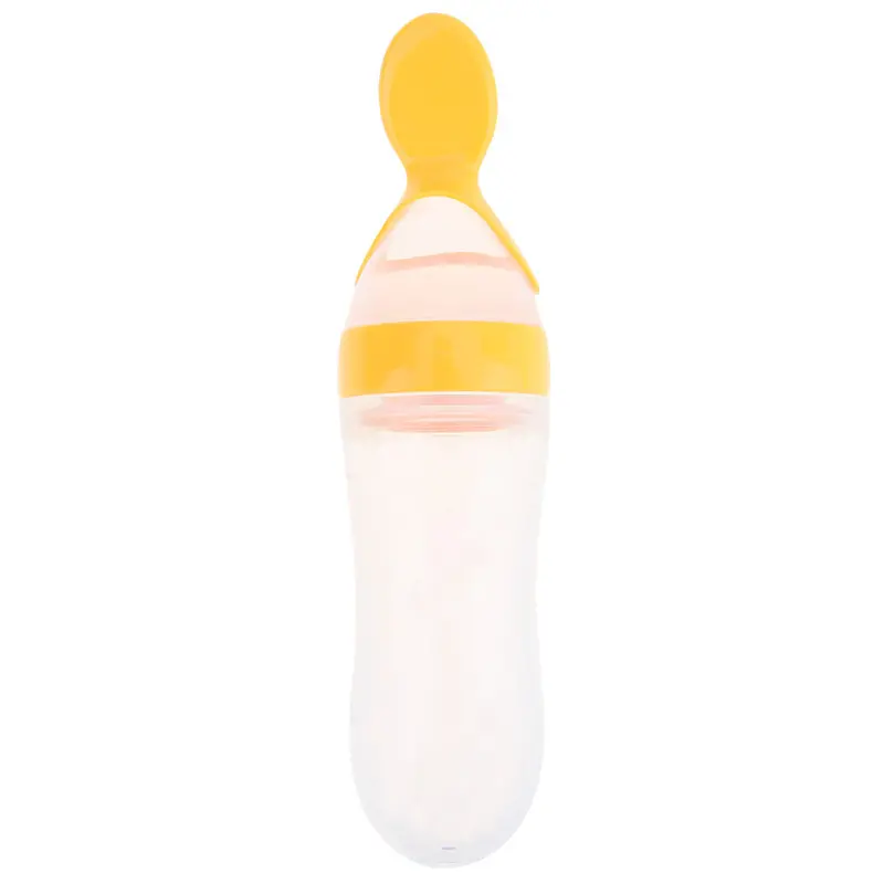 Infant Kids Spoon Baby Feeding Silica Gel Feeding Bottle Spoon Food Supplement Rice Ce Bottle Nipple Pacifier 2