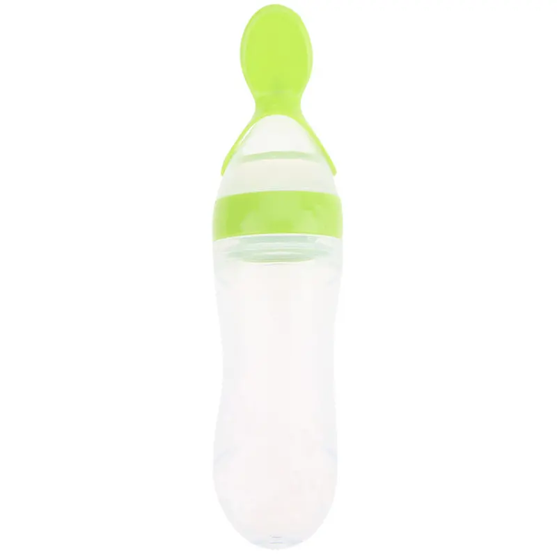 Infant Kids Spoon Baby Feeding Silica Gel Feeding Bottle Spoon Food Supplement Rice Ce Bottle Nipple Pacifier 3