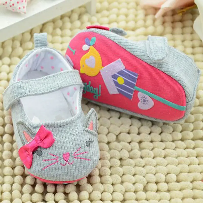 Infant Toddler Baby Shoes Born Cute Cat Pattern Kids Shoes Infants St Sole Shoes 1