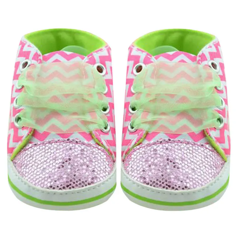 Infant Toddler Born Baby Shoes Girl Kids Classic Sports Sneakers Bebe St Bottom Anti-Slip T-Tied Shoes 3 Sizes 1