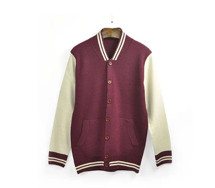 Ing Creative Men Fashion Classics Cardigan Knitwear Baseball Uniform Hoodies 1