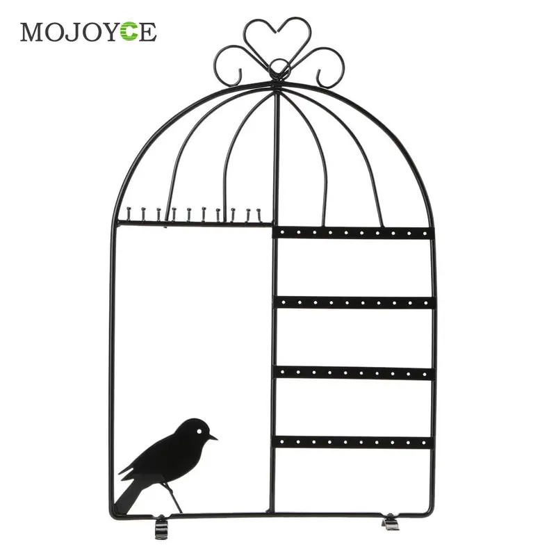 Iron Wall Jewelry Earring Organizer Hanging Holder Necklace Display Stand Rack 1