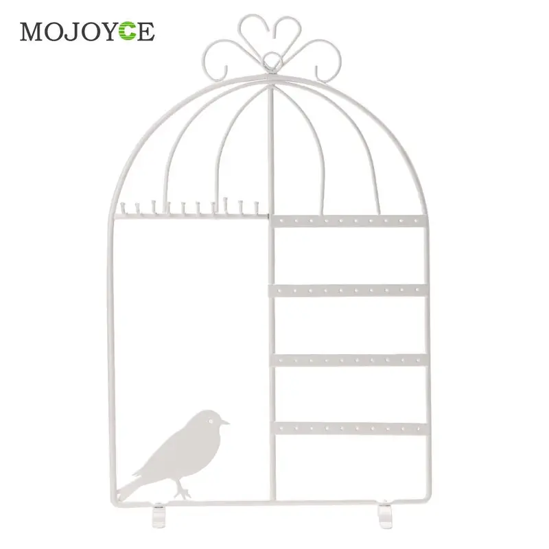 Iron Wall Jewelry Earring Organizer Hanging Holder Necklace Display Stand Rack 2