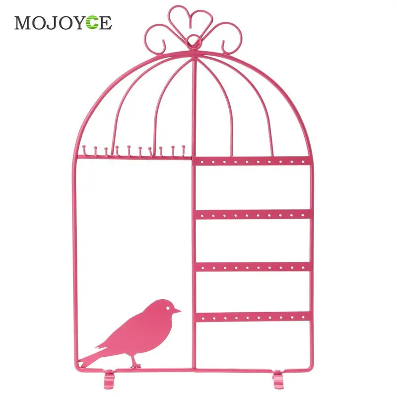 Iron Wall Jewelry Earring Organizer Hanging Holder Necklace Display Stand Rack 3