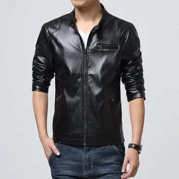 Jacket Jacketslim Fit Casual Clothing Leather Coatsoutwearscoats 1