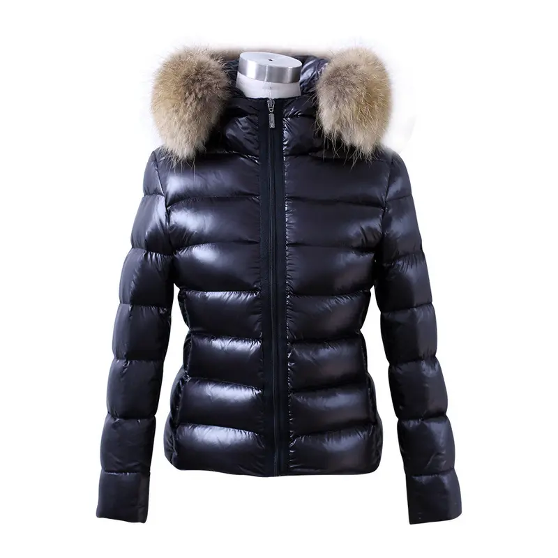 Jacket Women Coat Womens Clothing Faux Fur Collar Hooded Parkas Cotton Padded Slim Warm Jacket Coat 6