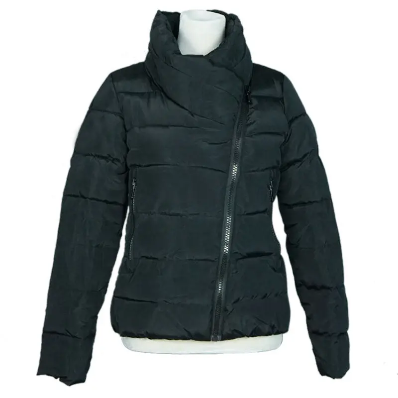 Jacket Women High Neck Zipper Up Warm Down Jacket Women Jaqueta Feminina Slim Womens Coat 1