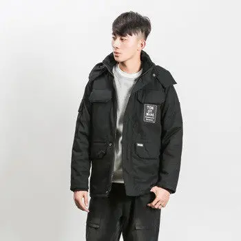Jackets And Coats Jaqueta Masculina Casual Slim Fitpadded Cotton Hooded Veste Homme Jackets 1