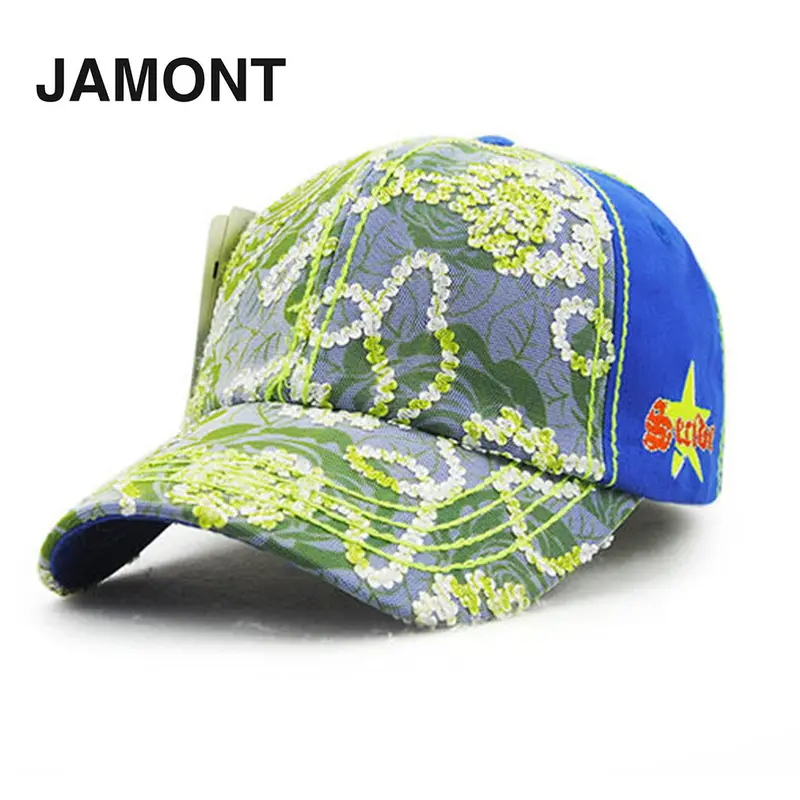 Jamont 9759Girls Casualcaps Upgraded Lace Stylesunshade Baseball Caps Lady Sequins Type Caps 1