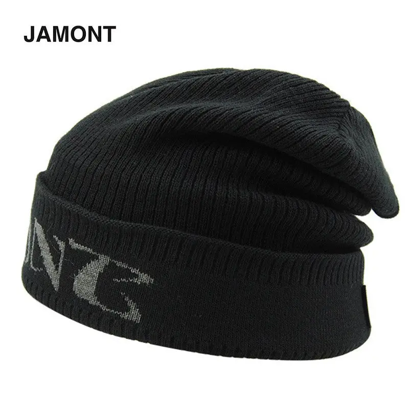 Jamont Capcasual Hip-Hop Hats Knitted Acrylic Fibres Skullies Beanie Hat Warmhat Beanies 1