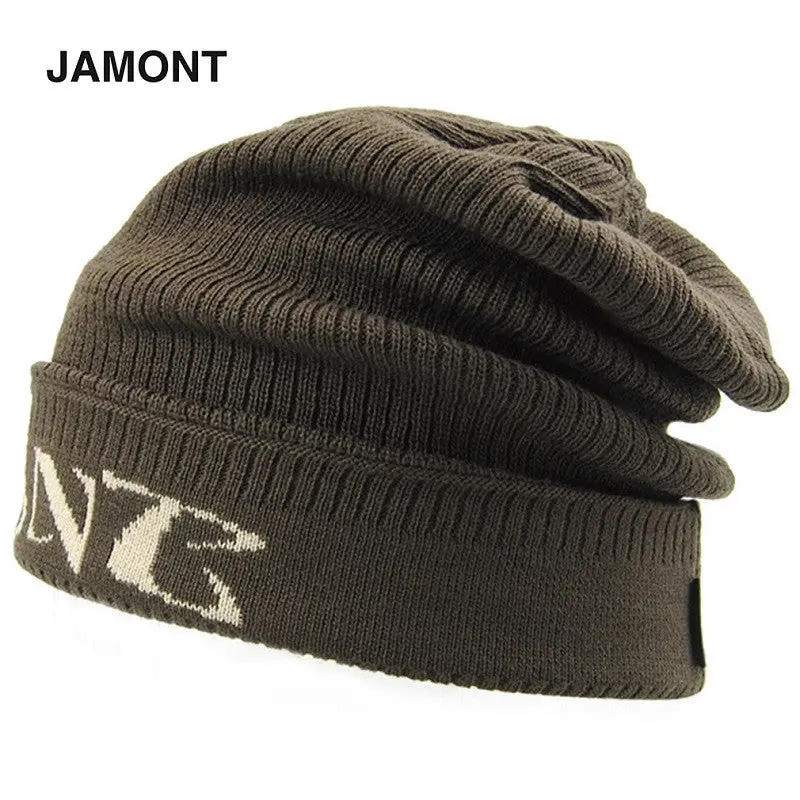 Jamont Capcasual Hip-Hop Hats Knitted Acrylic Fibres Skullies Beanie Hat Warmhat Beanies 2