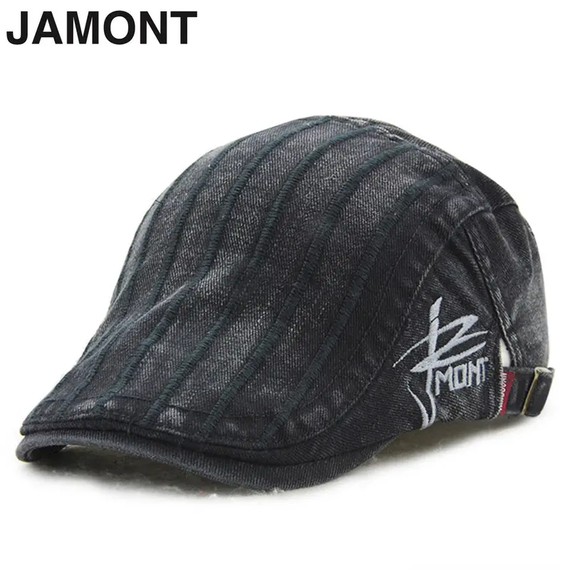 Jamont Retro Vintage Style Casual Cotton Caps Wash Water Flat Cap Euporean Style 11949 1