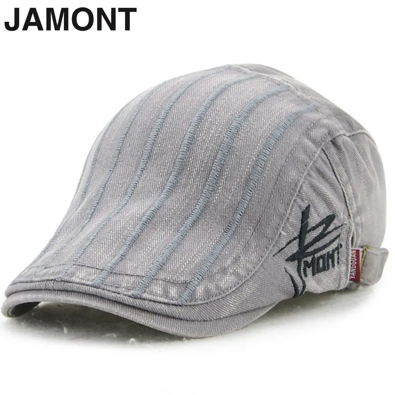 Jamont Retro Vintage Style Casual Cotton Caps Wash Water Flat Cap Euporean Style 11949 6