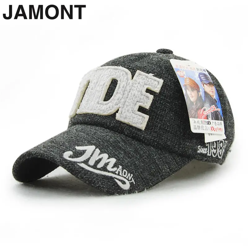 Jamont Woolen Outdoor Caps Embroidery Trendy Style Baseball Caps European Style Best Gifts 1