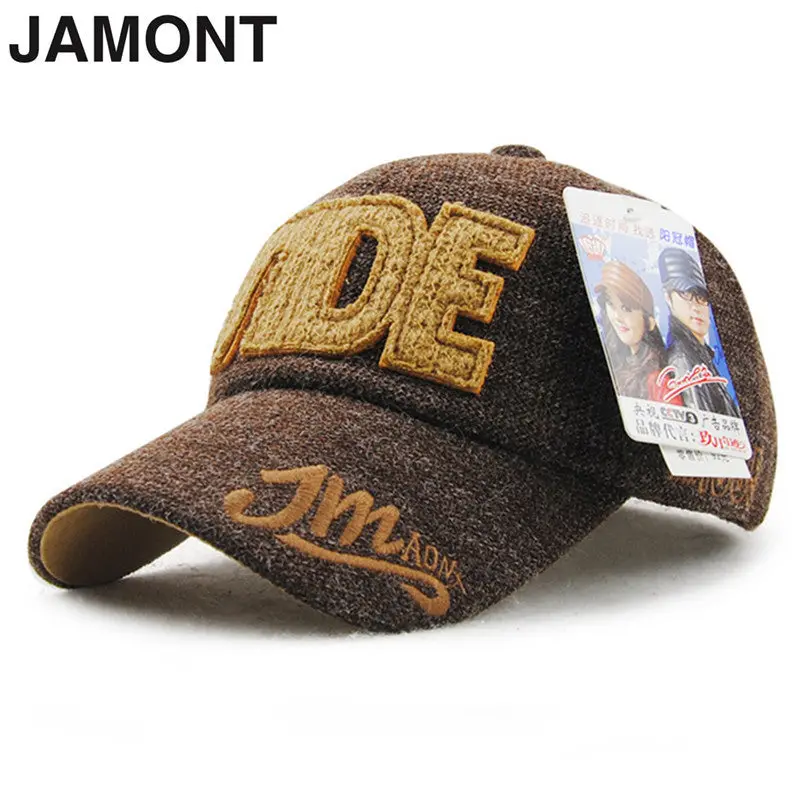 Jamont Woolen Outdoor Caps Embroidery Trendy Style Baseball Caps European Style Best Gifts 2