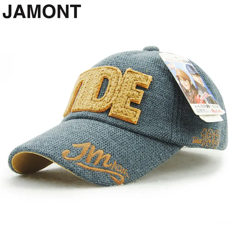 Jamont Woolen Outdoor Caps Embroidery Trendy Style Baseball Caps European Style Best Gifts 3