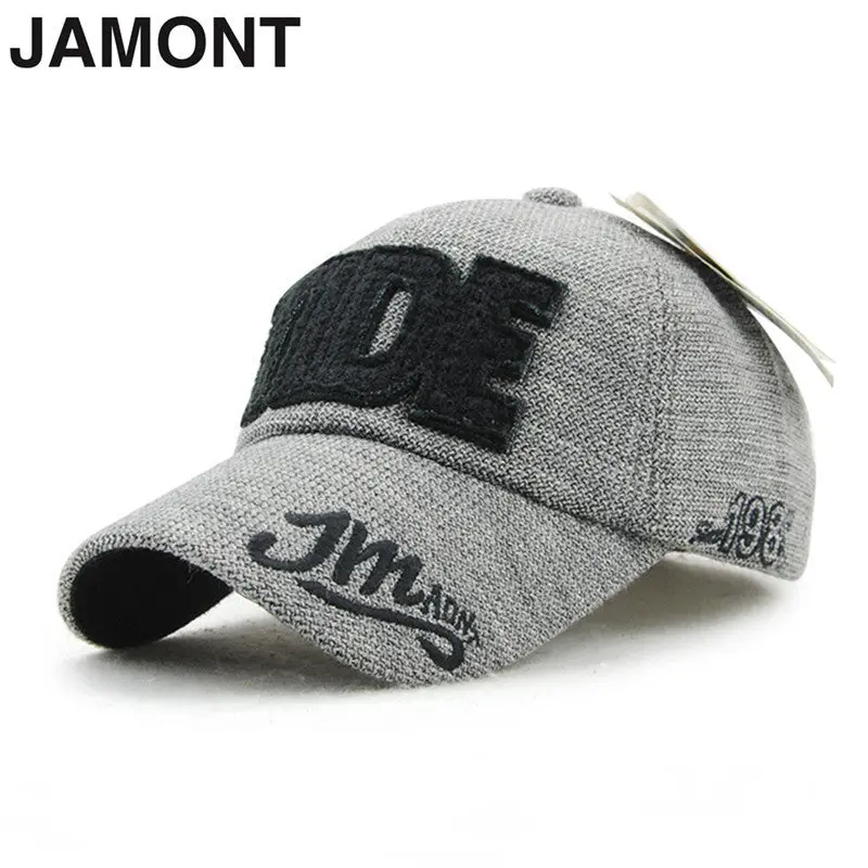 Jamont Woolen Outdoor Caps Embroidery Trendy Style Baseball Caps European Style Best Gifts 5