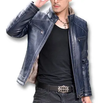 Jaqueta De Couro Masculina Giacca Pelle Uomo Jackets Coats Casual Slim Fit Motorcycle Leather Jackets 1