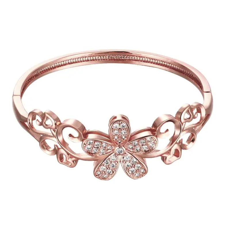 Jewellery Charms 18K Gold Plated Large Flower Phase Men Bracelet Margarida 2