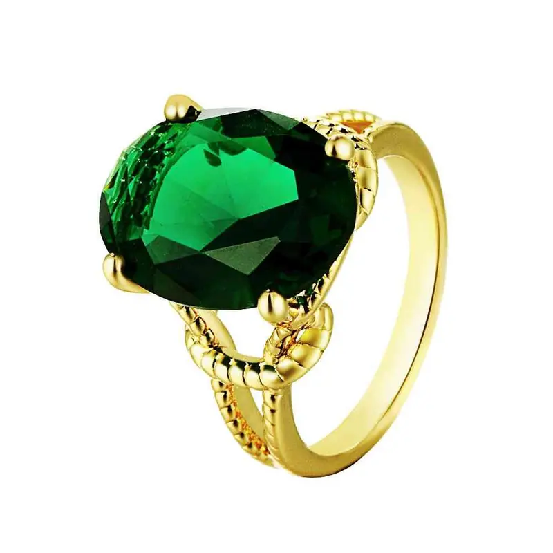 Jewellery Charms 18K Gold Plating Engagement Ring Big Purple Gem Opal Wedding Jewelry19 3