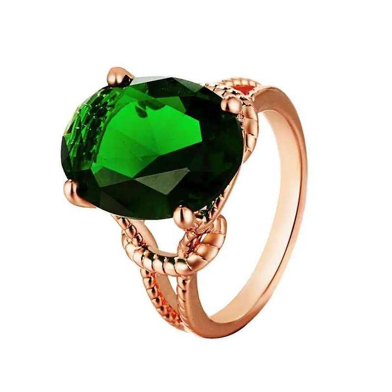 Jewellery Charms 18K Gold Plating Engagement Ring Big Purple Gem Opal Wedding Jewelry19 4