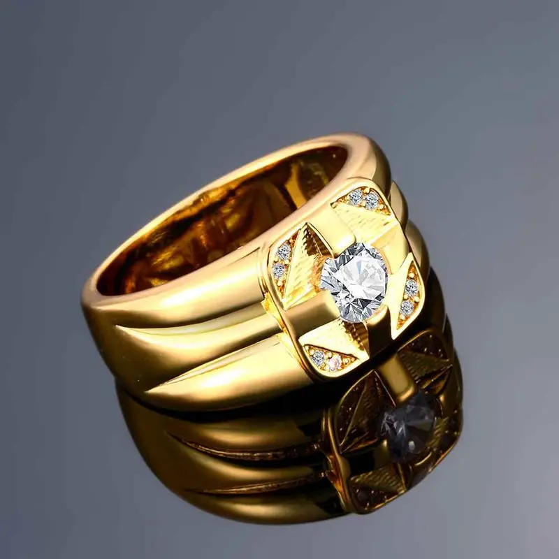 Jewellery Charms 18K Real Gold Plated Engagement Ring Starlight Anillos Sport314 10