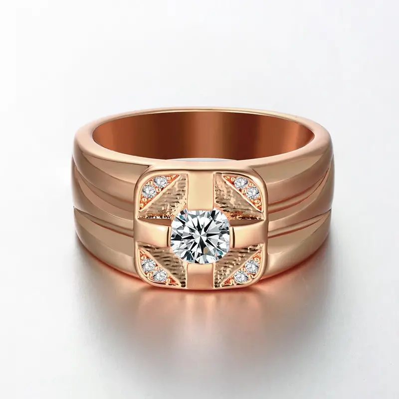 Jewellery Charms 18K Real Gold Plated Engagement Ring Starlight Anillos Sport314 2