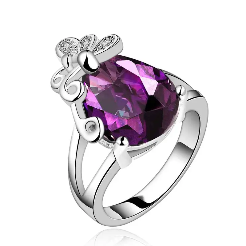 Jewellery Charms Engagement Rings Shine Purple Stone Ije Anillo Joyas1 3