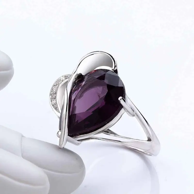 Jewellery Charms Engagement Rings Shine Purple Stone Ije Anillo Joyas1 9