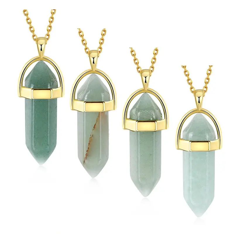 Jewellery Charms Natural Stone Pendant Prism Collier Wedding Decoration292 10