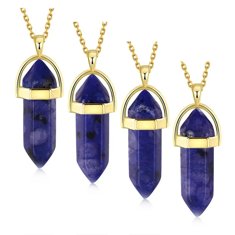 Jewellery Charms Natural Stone Pendant Prism Collier Wedding Decoration292 11